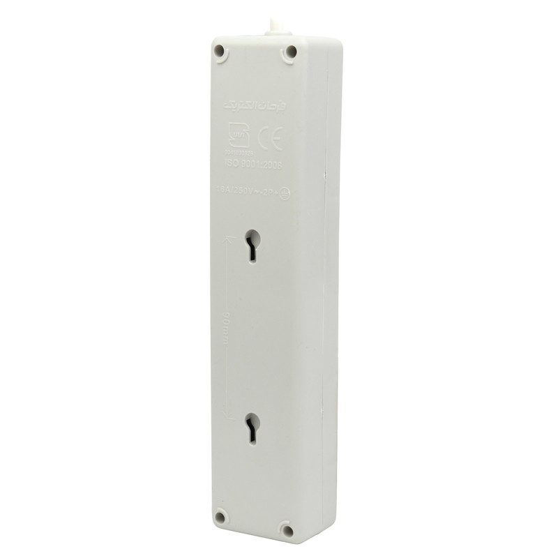چند راهی 4 خانه برق ارت دار Farhan Electric FE444-5 با کابل 5 متری