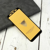 گلس تمام چسب GOLDEN سامسونگ A7 2018