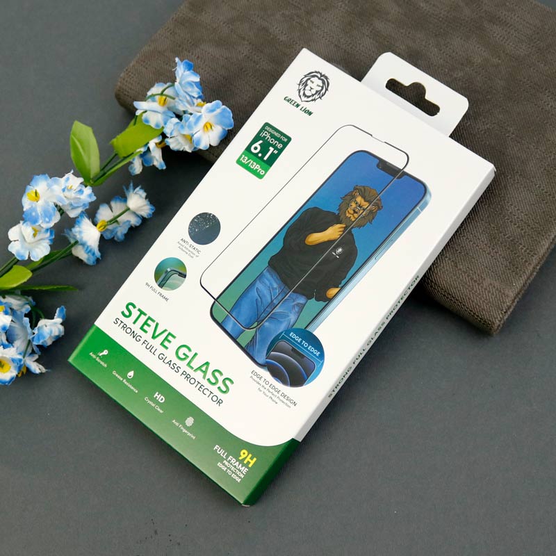 گلس تمام چسب GREEN STEVE آیفون iPhone 13 / 13 Pro