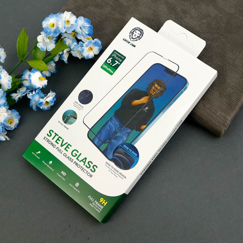 گلس تمام چسب GREEN STEVE آیفون iPhone 13 Pro Max