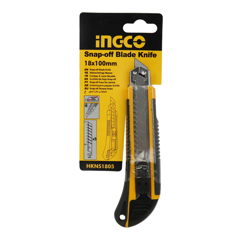 کاتر پلاستیکی 5 تیغ اینکو Ingco HKNS1805 18mm