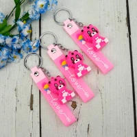 جاکلیدی سیلیکونی + بند آویز سیلیکونی گربه لگویی