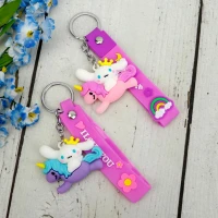 جاکلیدی سیلیکونی + بند آویز سیلیکونی خرگوش سفید یونی