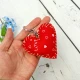 جاکلیدی قلب Love قرمز