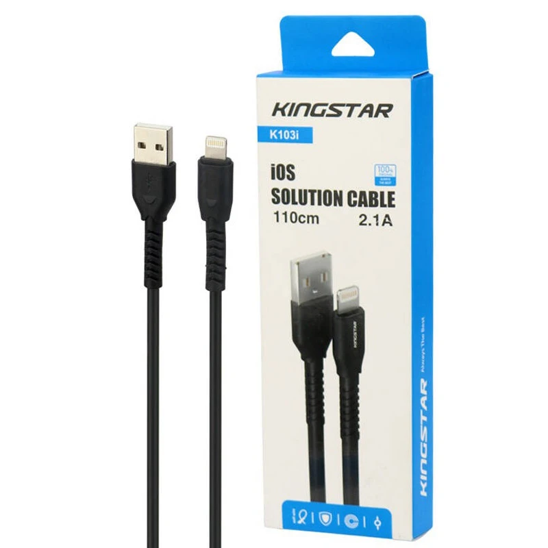 کابل لایتنینگ 2.1 آمپر کینگ استار K103i طول 1.1 متر