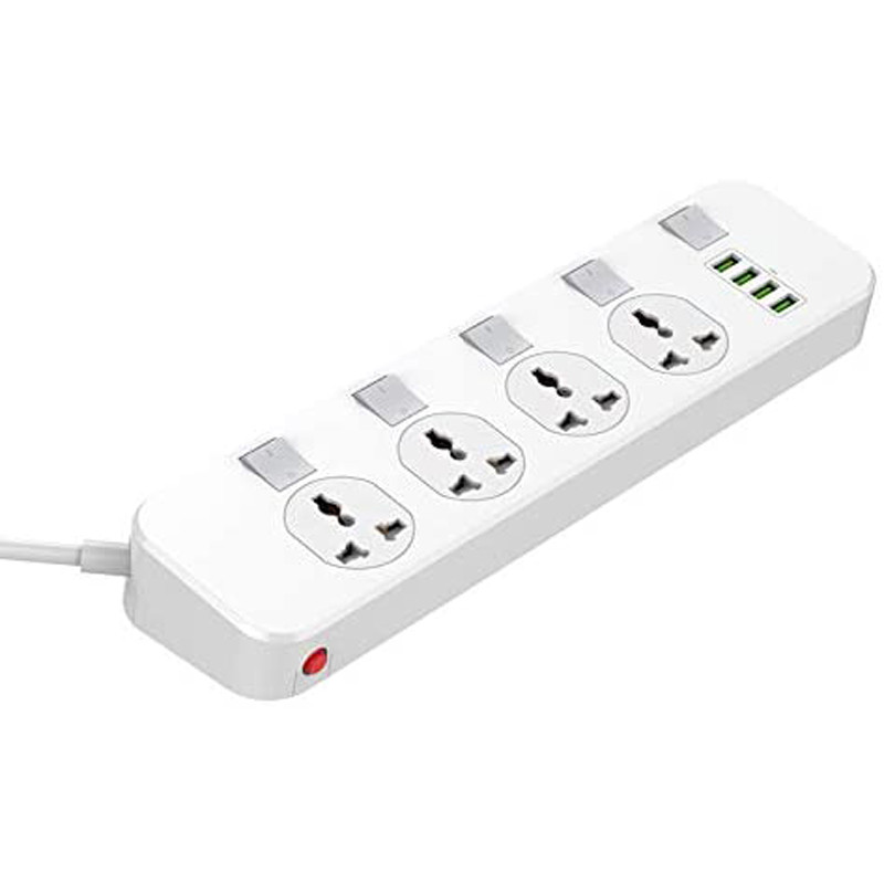 چند راهی 4 خانه برق LDNIO SC4408 با کابل 2 متری + شارژر USB
