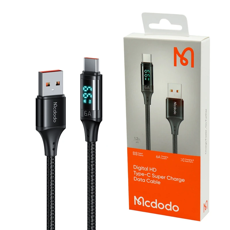 کابل تایپ سی فست شارژ 6 آمپر مک دودو CA-108 طول 1.2 متر