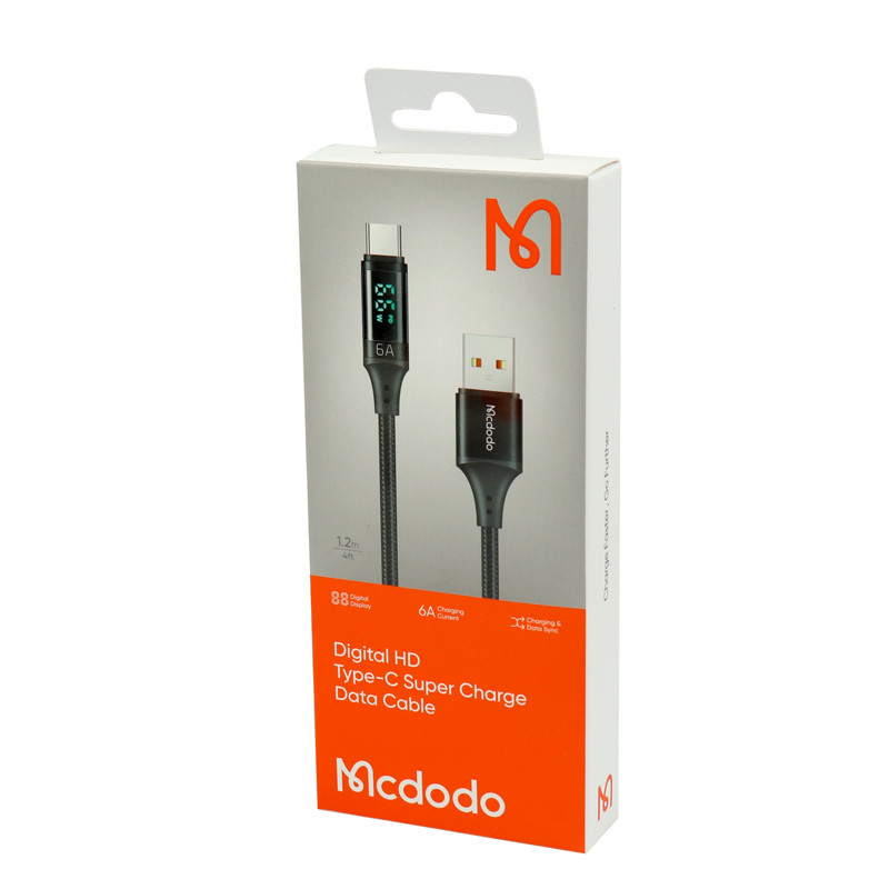 کابل تایپ سی فست شارژ Mcdodo CA-108 6A 1.2m