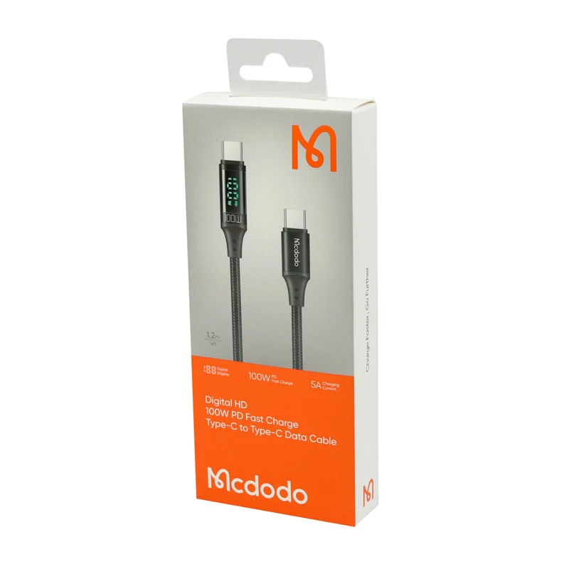 کابل دو سر تایپ سی فست شارژ 100 وات مک دودو CA-110 طول 1.2 متر