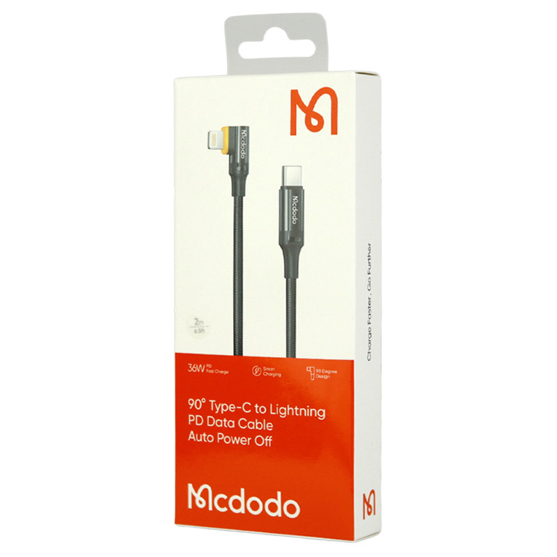 کابل تبدیل فست شارژ Mcdodo CA-126 Type-C to Lightning 3A PD 36W 2m یکسر L