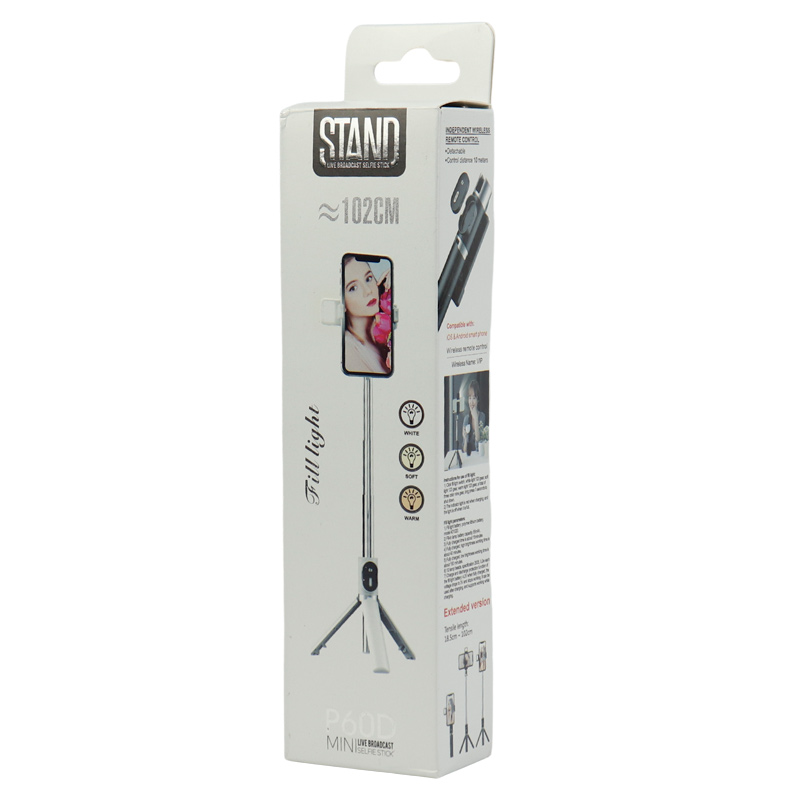 سه پایه و مونوپاد بلوتوثی Mini Live Broadcast Selfie Stick P60D