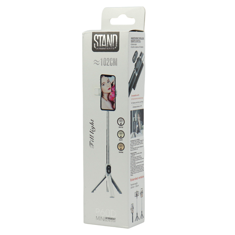 سه پایه و مونوپاد بلوتوثی Mini Live Broadcast Selfie Stick P60D