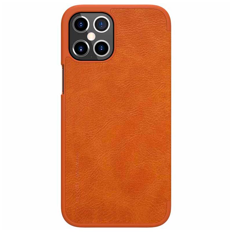 کیف چرمی اورجینال محافظ لنزدار QIN نیلکین Apple iPhone 12 Pro Max