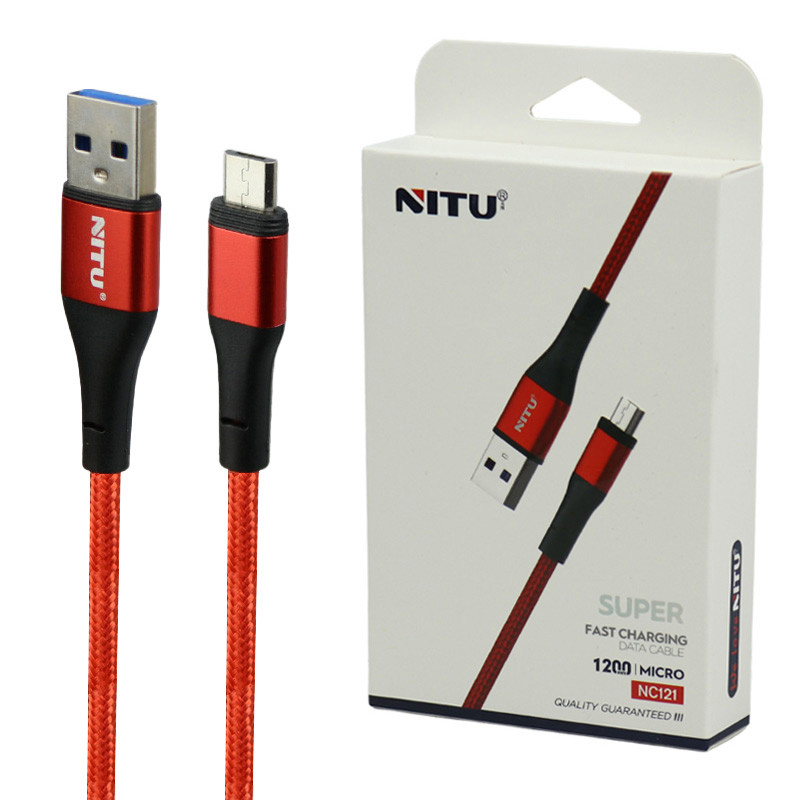 کابل میکرو یو اس بی فست شارژ Nitu NC121 2.4A 1.2m