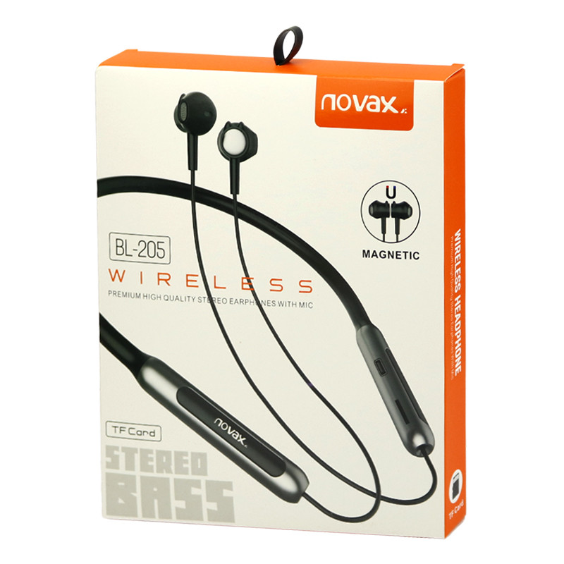 هندزفری بلوتوث دورگردنی و رم خور Novax BL-205