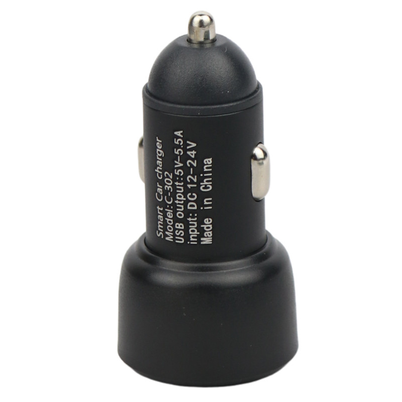 شارژر فندکی فست شارژ Novax C-302 QC3.0 5.5A 36W + کابل میکرو یو اس بی