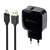 شارژر دیواری فست شارژ Novax CH-101 QC3.0 PD 2.4A 18W + کابل میکرو یو اس بی