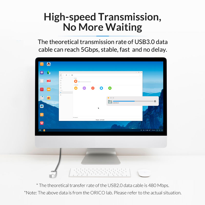 کابل افزایش طول Orico U3-MAA01 USB3.0 1m
