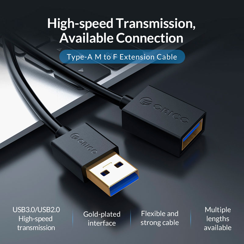 کابل افزایش طول Orico U3-MAA01 USB3.0 1m