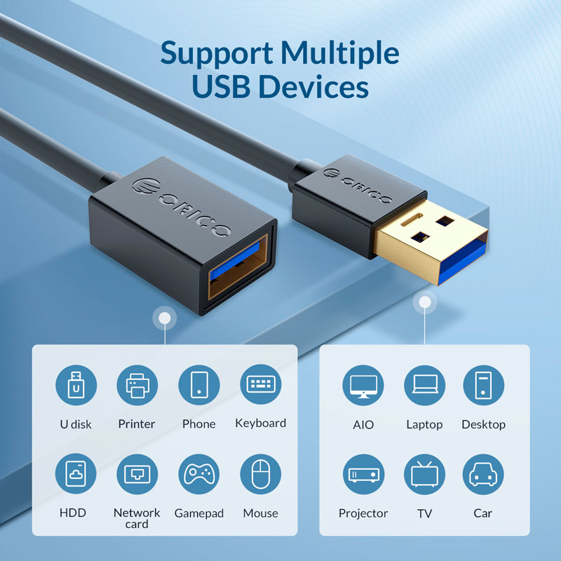 کابل افزایش طول Orico U3-MAA01 USB3.0 1m