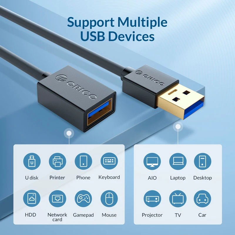 کابل افزایش طول USB3.0 اوریکو U3-MAA01 طول 1 متر