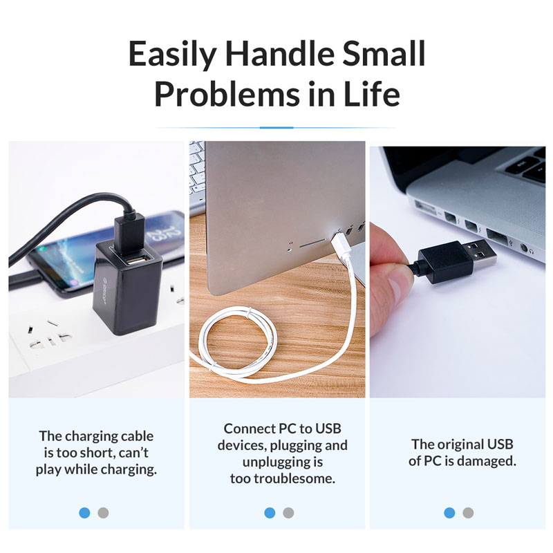 کابل افزایش طول Orico U3-MAA01 USB3.0 1m