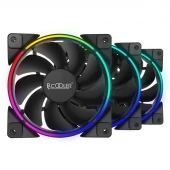 فن کیس پی سی کولر 12*12 PCcooler CORONA FRGB بسته 3 عددی
