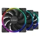 فن کیس پی سی کولر 12*12 PCcooler CORONA FRGB بسته 3 عددی
