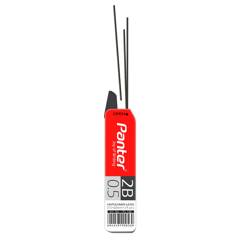 نوک مداد نوکی پنتر 0.5 میلی متر PL106 2B بسته 12 عددی