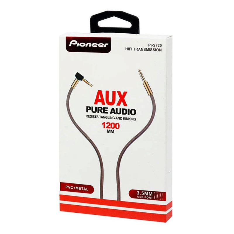 کابل AUX پایونیر Pi-S720 یکسر L طول 1.2 متر