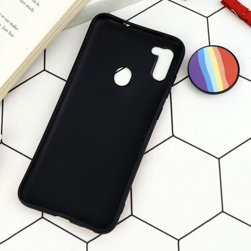 قاب طرحدار مات IMD + پاپ سوکت Samsung Galaxy A11