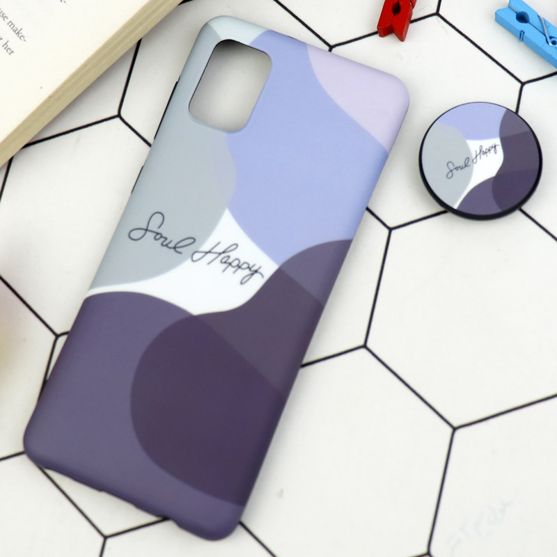 قاب طرحدار مات IMD + پاپ سوکت Samsung Galaxy A31