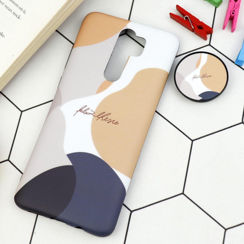 قاب طرحدار مات IMD + پاپ سوکت Xiaomi Redmi Note 8 Pro