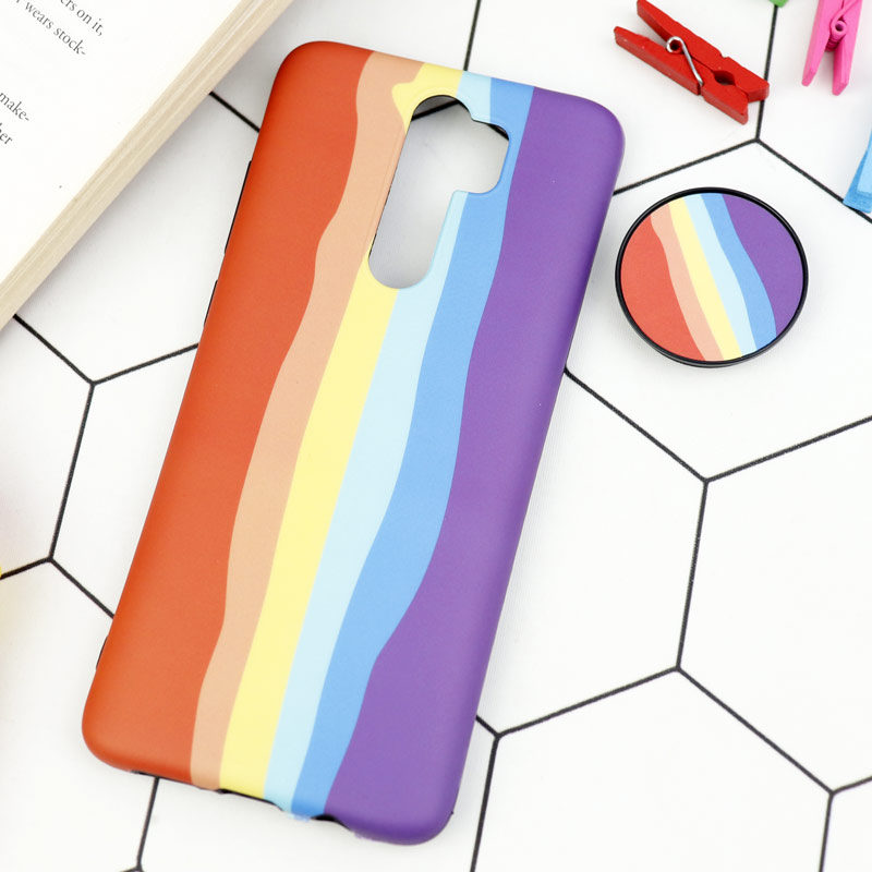 قاب طرحدار مات IMD + پاپ سوکت Xiaomi Redmi Note 8 Pro