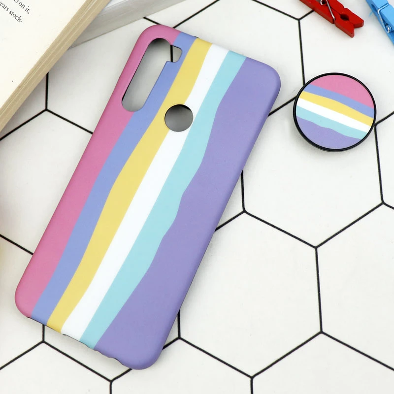 قاب طرحدار مات IMD + پاپ سوکت Xiaomi Redmi Note 8