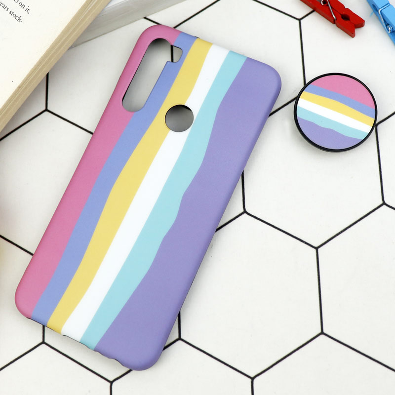 قاب طرحدار مات IMD + پاپ سوکت Xiaomi Redmi Note 8