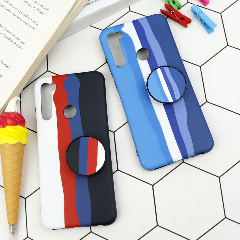قاب طرحدار مات IMD + پاپ سوکت Xiaomi Redmi Note 8