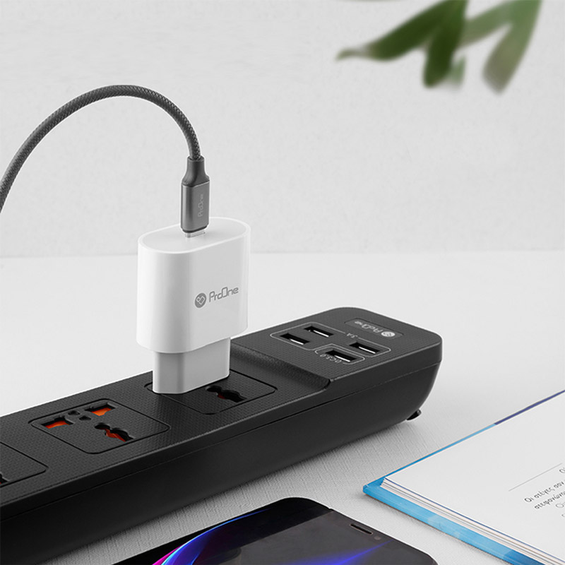 چند راهی 3 خانه برق پرووان SKT01 با کابل 2 متری + شارژر USB
