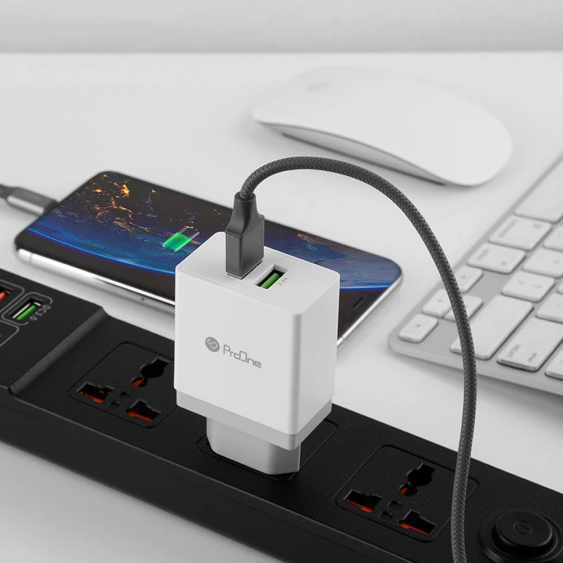 چند راهی 3 خانه پرووان SKT01 با کابل 2 متری + شارژر USB