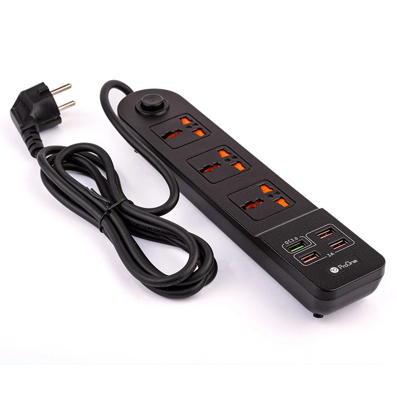 چند راهی 3 خانه پرووان SKT01 با کابل 2 متری + شارژر USB