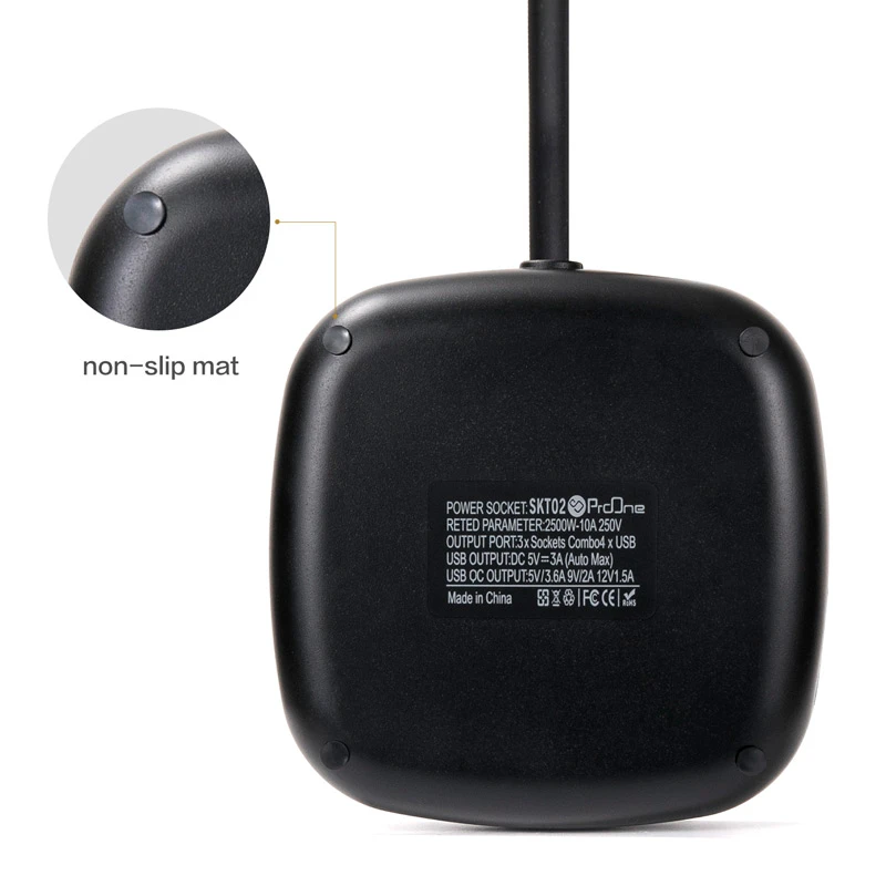 چند راهی 3 خانه پرووان SKT02 با کابل 2 متری + شارژر USB