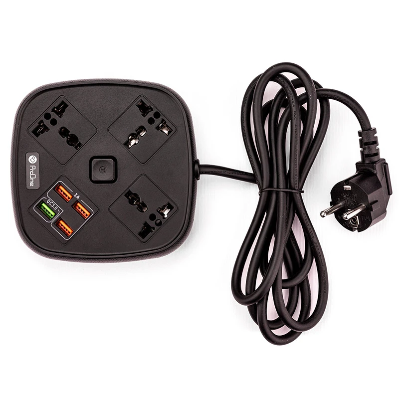 چند راهی 3 خانه پرووان SKT02 با کابل 2 متری + شارژر USB
