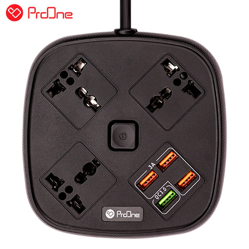 چند راهی 3 خانه پرووان SKT02 با کابل 2 متری + شارژر USB