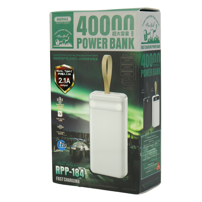 پاور بانک فست شارژ 40000 ریمکس Remax RPP-184 Leader 10W