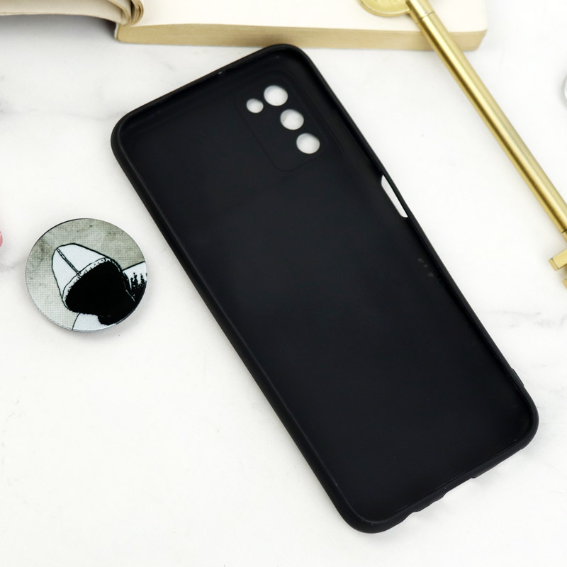 قاب طرحدار محافظ لنزدار کشویی + پاپ سوکت Samsung Galaxy A03s سری D