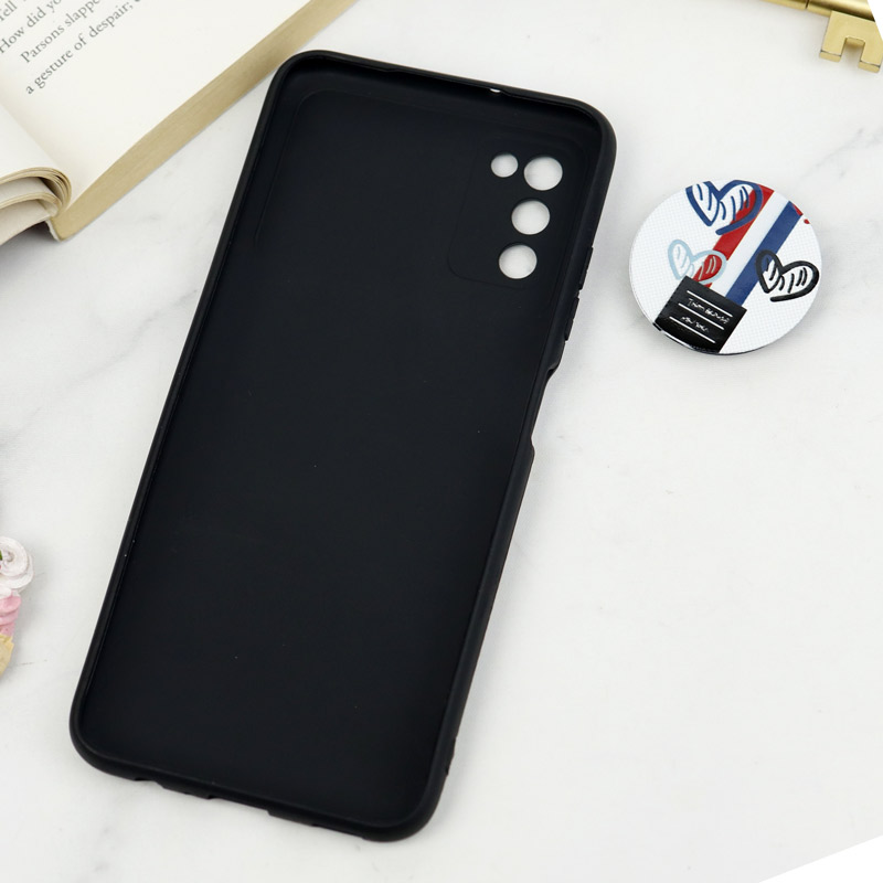 قاب طرحدار محافظ لنزدار کشویی + پاپ سوکت Samsung Galaxy A03s سری D