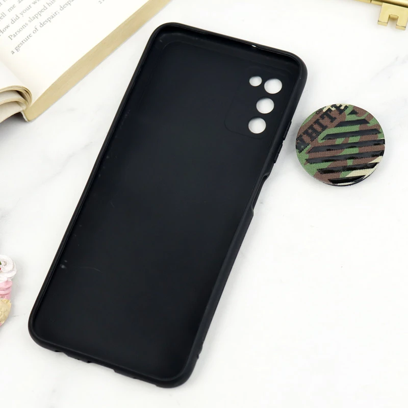 قاب طرحدار محافظ لنزدار کشویی + پاپ سوکت Samsung Galaxy A03s سری D