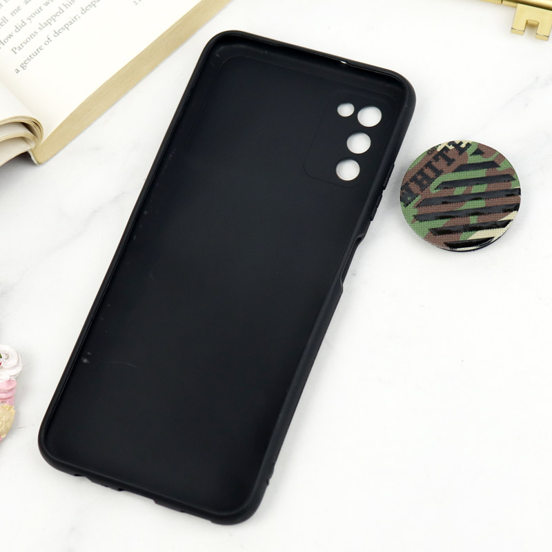 قاب طرحدار محافظ لنزدار کشویی + پاپ سوکت Samsung Galaxy A03s سری D