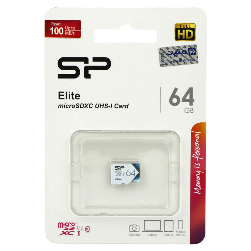 رم میکرو 64 گیگ سیلیکون پاور Silicon Power Elite U1 C10 100MB/s