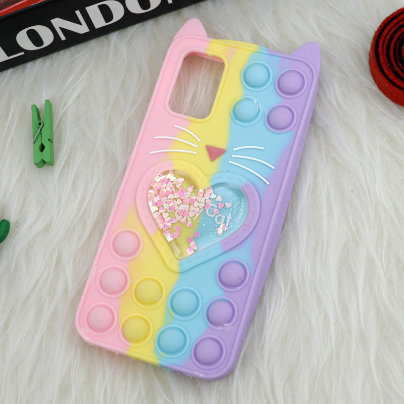 قاب اورجینال سیلیکونی آکواریومی Lucky Cat پاپیتی Samsung Galaxy A03s